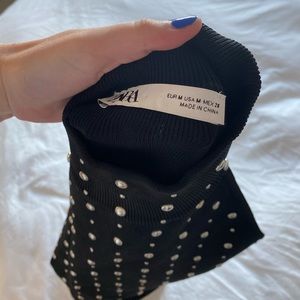Zara turtle neck short sleeve top